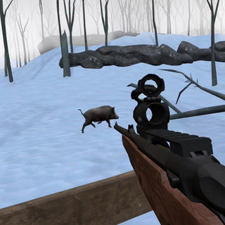 Wild Boar Winter Forest